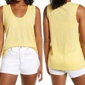 Caslon Yellow Sleeveless Women's Top Small